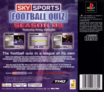 Sky Sports Football Quiz - Season 02 (EU) box cover back